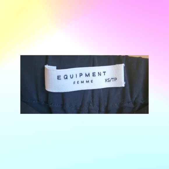 Beautiful, never-worn Equipment black silk wide-legged trousers - Picture 3 of 3